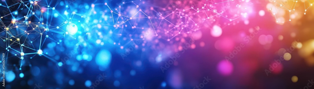 Poster vibrant abstract background featuring colorful lights and dynamic patterns creating a dreamy and ene