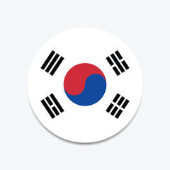 Korea Flag Sphere Vector