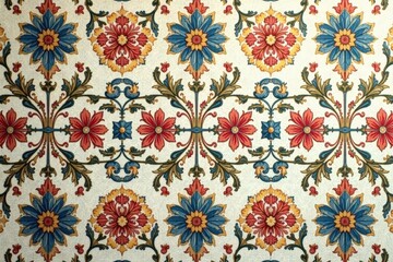 Intricate floral damask pattern in muted tones , classic, subtle, fabric pattern