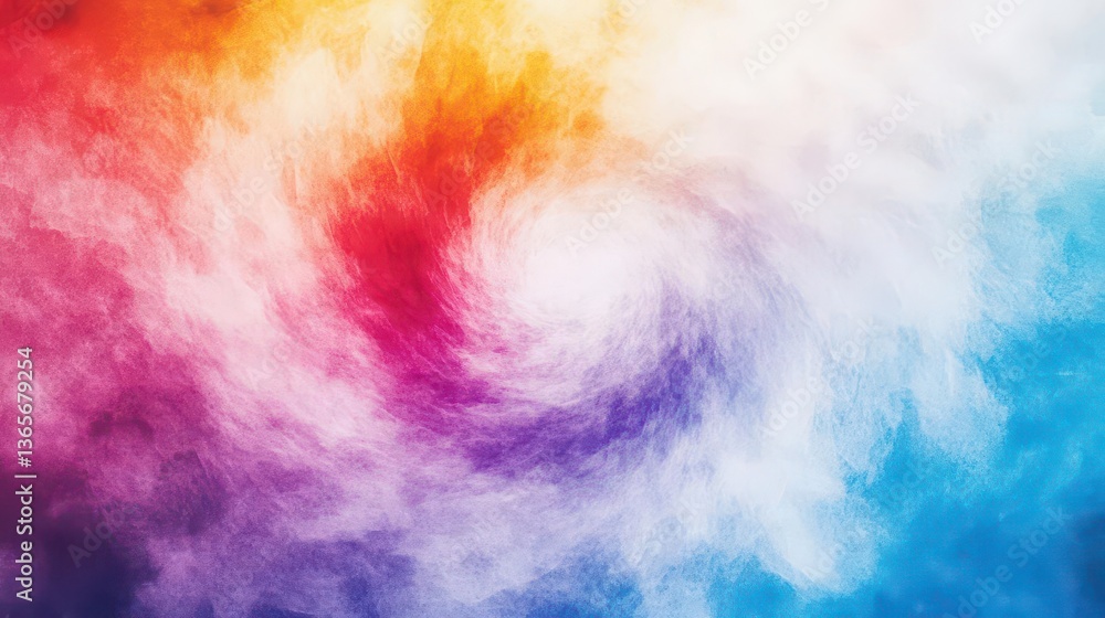 Poster vibrant circular design set against a colorful background evoking joy and creativity in a modern abs