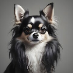 Fototapeta premium black longhair chihuahua