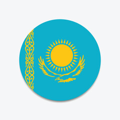 Vector National Flag of Kazakhstan