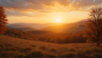 sunrise in the mountains