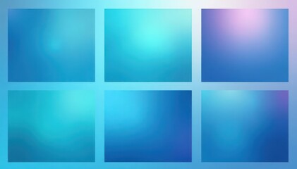 Fototapeta premium Set of blue & teal gradient overlays for social media Versatile, visually appealing layouts , editable, mockup