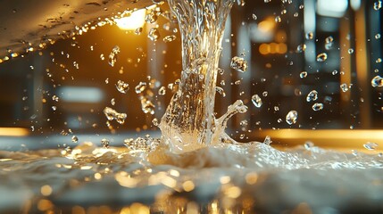 Water Splashing, Industrial Setting