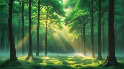 morning in the forest