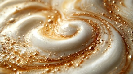 Whipped Cream Swirl Texture Close Up