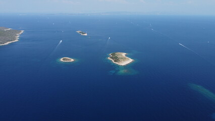 Endless blue in Blue Lagoon in Split, Croatia