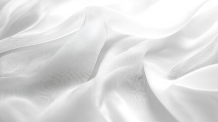 Fototapeta premium Soft and Wrinkled White Fabric Texture