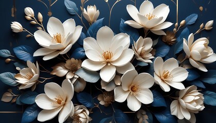 A luxurious floral arrangement featuring intricately detailed blooms in a very elegant setting