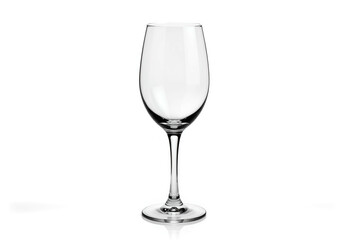 Clear Wine Glass Photorealistic Vector Mockup White Background