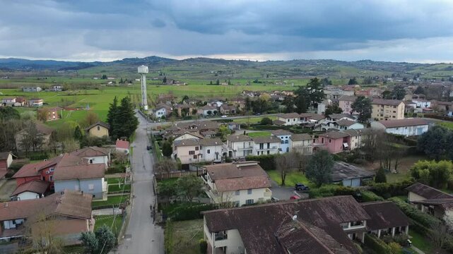 Veduta da Viguzzolo  - Alessandria - Piemonte - Italia (dal drone)