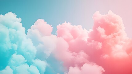 Colorful pastel clouds blending in a serene sky during sunset, creating a tranquil atmosphere