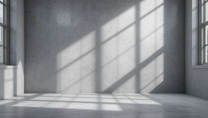 Sunlight shadows in a minimalist indoor space