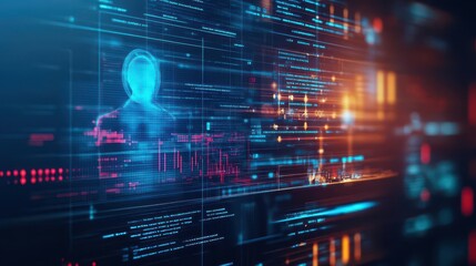 Detailed Close-Up of a Computer Screen Displaying a Digital Portrait of a Person with Vibrant Colors and Features Enhancing the Visual Appeal