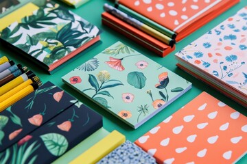 An online shop for quirky, custom-designed stationery with playful and colorful designs, appealing to artistic young audiences