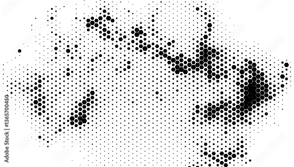 Poster black and white abstract geometric pattern with hexagon shapes for modern background and jersey desi