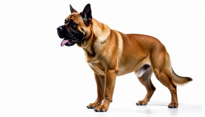 Obraz premium Majestic Mastiff, powerful stance, white background, head shot, studio