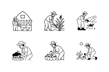 Farm Life Rustic Illustrations of Farming, Gardening, and Animals