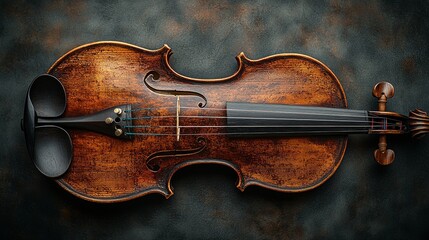 Fototapeta premium Elegant curves of a violin are the focal point in the harmony of musical instruments