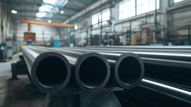 Production of polyurethane foam pipes HDPE pipes and high speed extrusion lines for water and gas supply in an automated manufacturing facility