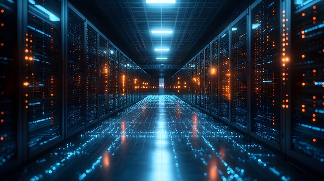 Business network secured with firewalls and encryption tools protecting customer information