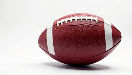 New leather football, pristine white background, white, sport, football