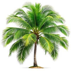 Obraz premium green coconut tree isolated on white background .jpg
