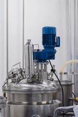 Equipment in the modern laboratory of the medicine factory. Sterile machine for medicine manufacture