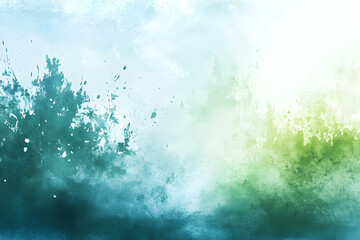 Obraz premium A painting of trees with a blue sky background