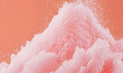 Fototapeta premium Pink Powdery Texture on Soft Coral Background for Creative Projects