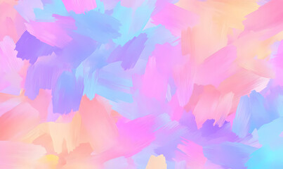 Colorful Abstract Pastel Brush Strokes Background for Art and Design
