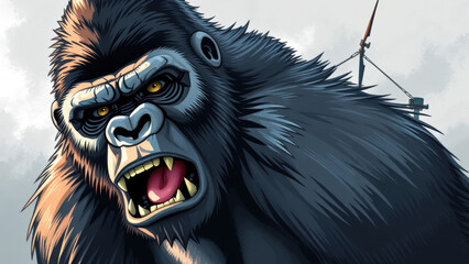 Fototapeta premium Gorilla Illustration.