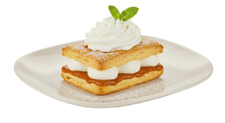 Isolated Mille-Feuille Cake
