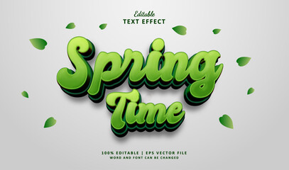 Spring Time Editable Text Effect Style 3d