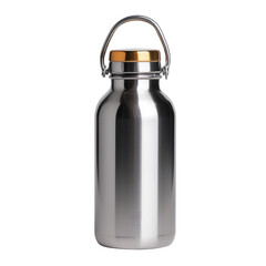 Stainless steel water bottle with a stylish design and a practical handle, ideal for outdoor activities, travel, and daily hydration. Durable and eco-friendly.