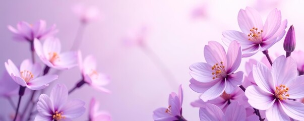 Soft pastel violet background with delicate floral pattern,  summer,  romantic