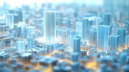 Digital Cityscape Architecture Visualization