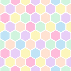 Hexagonal cell pattern sacred geometry. Honeycombs geometric linear vector seamless pattern. Geometric texture for textiles, cards, stationery, phone cases, paper gifts, wallpaper, and wrapping.