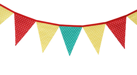 Obraz premium Isolated Party Red, Yellow, Aqua Pennant