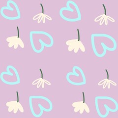 seamless pattern with pink flamingos