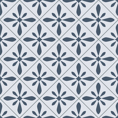 Geometric and flower line ethnic seamless pattern. Thai flower square diamond art vector pattern. Star flower geometric vintage pattern. Vector of beautiful floral pattern for background, wallpaper, t