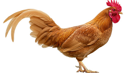 Isolated Brown Chicken