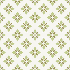 Geometric and flower line ethnic seamless pattern. Thai flower square diamond art vector pattern. Star flower geometric vintage pattern. Vector of beautiful floral pattern for background, wallpaper, t