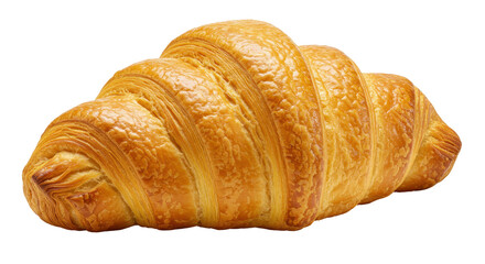 Isolated Golden Croissant
