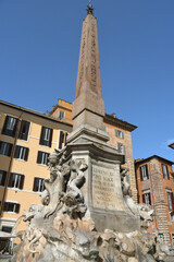 the Pantheon fountain in Rome is a masterpiece by Giacomo della Porta and was built in the late...