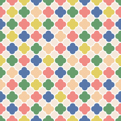 Multicoloured ellipse overlapping seamless pattern. Circle geometric overlapping line lattice. Design for textiles, cards, stationery, phone cases, paper gifts, wallpaper, and wrapping.