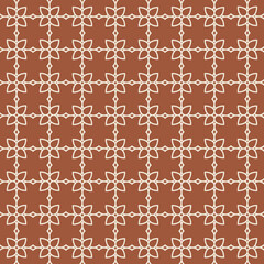 Geometric and flower line ethnic seamless pattern. Square diamond flower art vector pattern. Star flower geometric vintage pattern. Vector of beautiful floral pattern for background, wallpaper, tile a