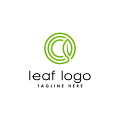 C natural Letter logo , C letter logo with leaves