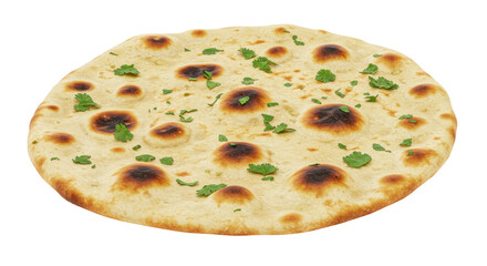 Isolated Naan Bread Flatbread